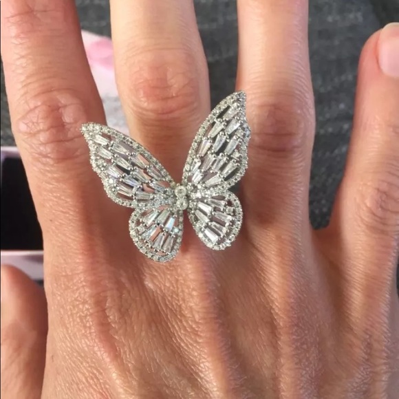 CZ Butterfly Ring - Picture 2 of 6